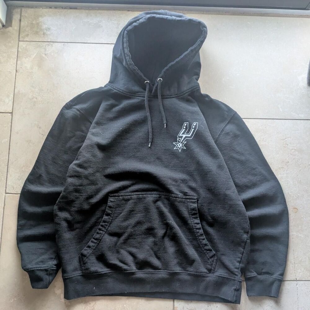 Vintage NBA San Antonio Spurs Black Pullover Hoodie Sweatshirt